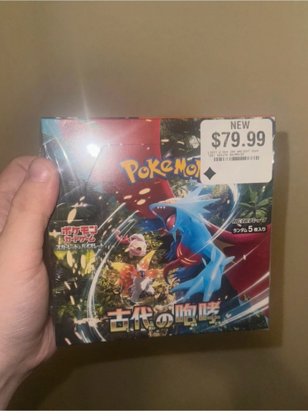 factory-sealed Japanese Pokémon Scarlet Violet Ancient Roar booster box new